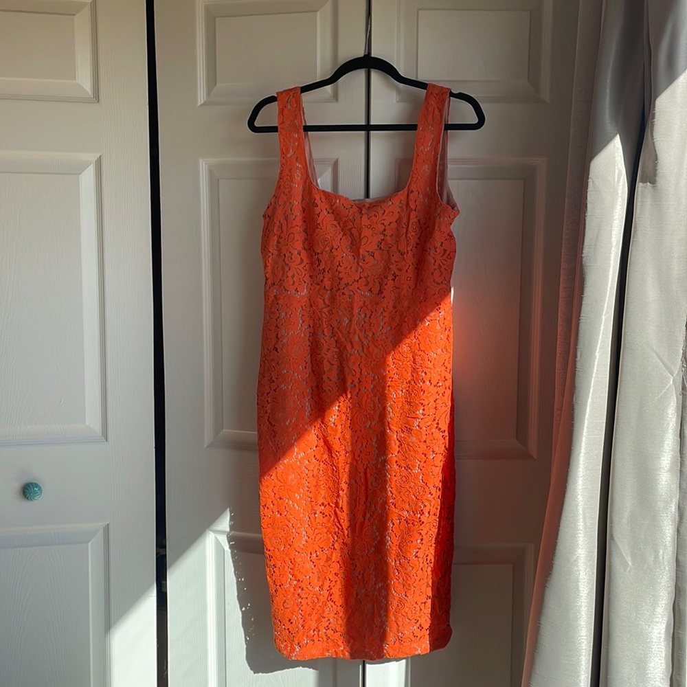 Orange lace dress